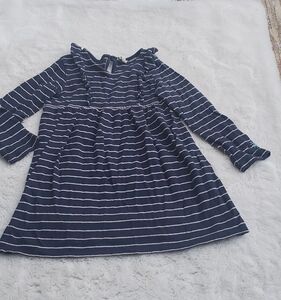 Roxy Navy Striped Kids Dress Size 4 Small